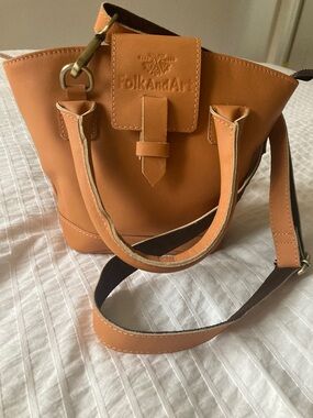 Brown Leather Crossbody Bag Small Tote Purse Everyday Bag Genuine Leather